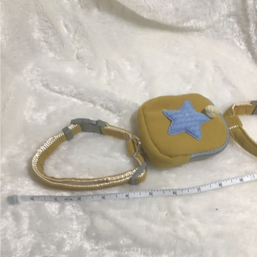 Yellow Backpack harness with leash size S NWOT